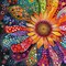 Flowers Diamond Painting Kit for Adults – 5D Full Round DIY Gem Art, 14x14 Inch Beginner-Friendly Craft & Home Wall Décor